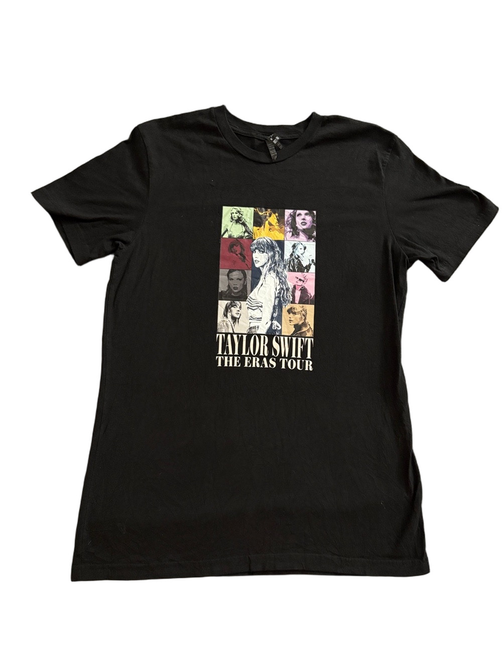 Taylor Swift Eras Tour Black Graphic Tee Swiftie Pop Music Women’s Large